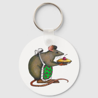 Kute mama Rat met pin: Tekening: kleurenpotlood Sleutelhanger
