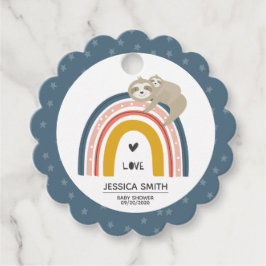 Kute mammie en Baby Regenboogregenboog Baby shower Bedankjes Labels
