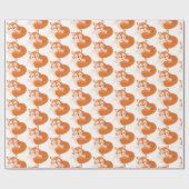 Kute mammie- en babymeisjesbosjes cadeaupapier (Vlak)