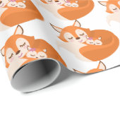 Kute mammie- en babymeisjesbosjes cadeaupapier (Rol Hoek)