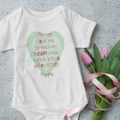 Kute mammie gedicht op gepersonaliseerd muts hart romper