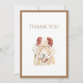 Kute mammie-to-be Baby shower Bedankkaart (Voorkant)