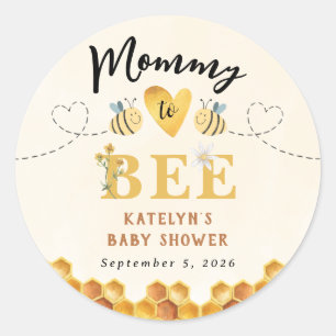 Kute mammie tot genenneutraal baby shower ronde sticker