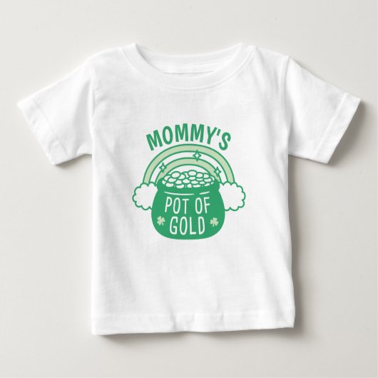 Kute mammie's pot met gouden Baby, T-shirt (Voorkant)
