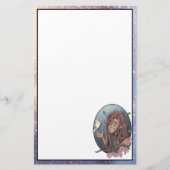 Kute manale Elf en Bleke Cream Butterfly Briefpapier (Voorkant)