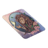 Kute manale Elf en Bleke Cream Butterfly Magneet (Rechterzijde)