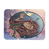 Kute manale Elf en Bleke Cream Butterfly Magneet (Horizontaal)