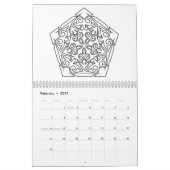 Kute mandala-kleurboek Agenda Kalender (Feb 2027)
