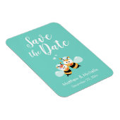 Kute Meant to be Couple Wedding Save the Date Magneet (Rechterzijde)