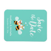 Kute Meant to be Couple Wedding Save the Date Magneet (Horizontaal)