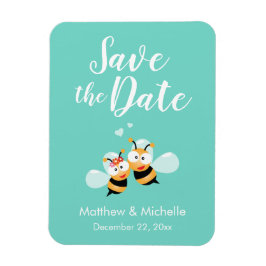 Kute Meant to be Couple Wedding Save the Date Magneet