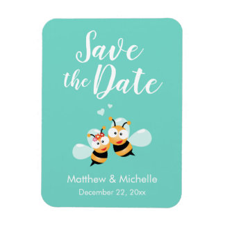Kute Meant to be Couple Wedding Save the Date Magneet