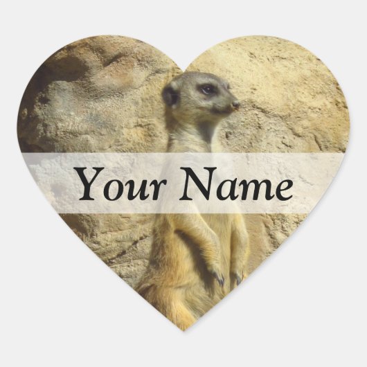 Kute meerfoto hart sticker (Voorkant)