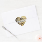 Kute meerfoto hart sticker (Envelop)