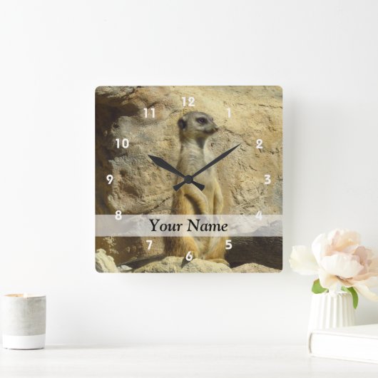 Kute meerfoto vierkante klok (Huis)