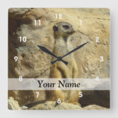 Kute meerfoto vierkante klok (Voorkant)