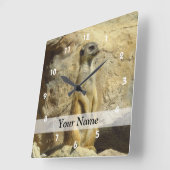 Kute meerfoto vierkante klok (Hoek)