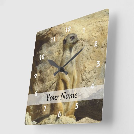 Kute meerfoto vierkante klok (Hoek)