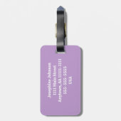 Kute meisjesolifant met ballon, personaliseer het bagagelabel (Achterkant verticaal)