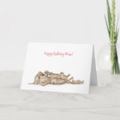 Kute merkats verjaardagskaart voor moeder kaart (Voorkant)