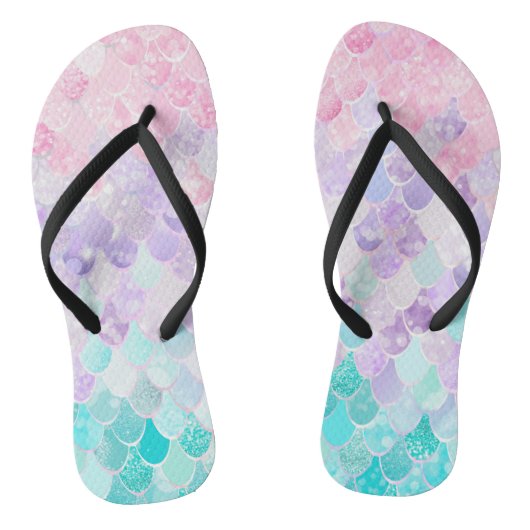 Kute Mermaid Beach Teenslippers, roze, Paars, Blau Teenslippers (Voetbed)