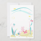 Kute Mermaid Diving onder het Zee (Achterkant)