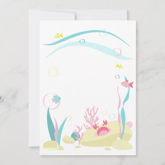 Kute Mermaid Diving onder het Zee (Achterkant)