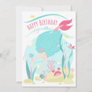 Kute Mermaid Diving onder het Zee