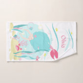 Kute Mermaid Diving onder het Zee Bad Handdoek (Handdoek)