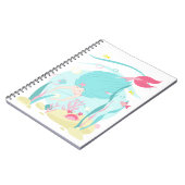 Kute Mermaid Diving onder het Zee Notitieboek (Linkerzijde)