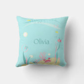 Kute Mermaid Diving onder het Zee Sierkussen (Achterkant)