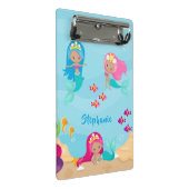 Kute Mermaid Personalized Girly onder Zee Mini Klembord (Schuin)