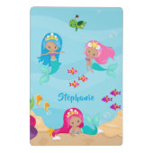 Kute Mermaid Personalized Girly onder Zee Mini Klembord (Achterkant)