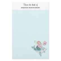 Kute Mermaid Riding a Dolphin under Zee