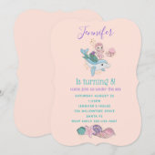 Kute Mermaid Riding a Dolphin under Zee Kaart (Voorkant / Achterkant)