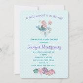 Kute Mermaid Riding a Dolphin under Zee Kaart (Voorkant)