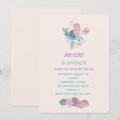 Kute Mermaid Riding a Dolphin under Zee Kaart (Voorkant / Achterkant)