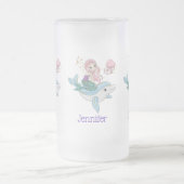 Kute Mermaid Riding a Dolphin under Zee Matglas Bierpul (Center)