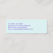 Kute Mermaid Riding a Dolphin under Zee Mini Visitekaartje (Achterkant)