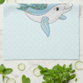 Kute Mermaid Riding a Dolphin under Zee Theedoek (Gevouwen)