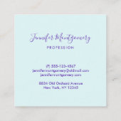 Kute Mermaid Riding a Dolphin under Zee Vierkante Visitekaartje (Achterkant)