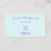 Kute Mermaid Riding a Dolphin under Zee Visitekaartje (Achterkant)