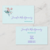 Kute Mermaid Riding a Dolphin under Zee Visitekaartje (Voorkant / Achterkant)