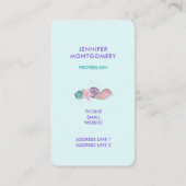 Kute Mermaid Riding a Dolphin under Zee Visitekaartje (Achterkant)