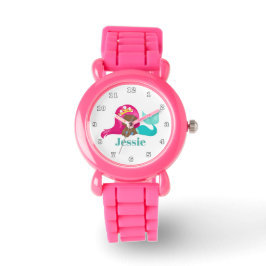 Kute mermaid strand toevoegen naam horloge
