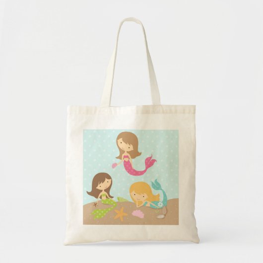 Kute mermaids onder de Canvas tas van het zee (Voorkant)