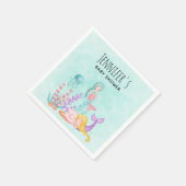 Kute mermaids onder het Baby shower van de Waterve Servet (Hoek)