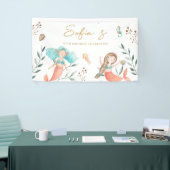 Kute mermaids onder het Zee Spandoek (Beurs)