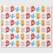 Kute mermaids patroon inpakpapier (Vlak)
