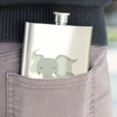 Kute Merry Cartoon Elephant Classic Flastic Heupfles (Voorbeeld)